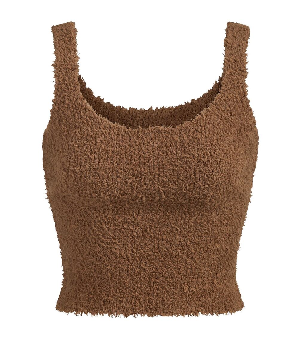 SKIMS Brown Cozy Knit Sleeveless Tank Top Size S/M